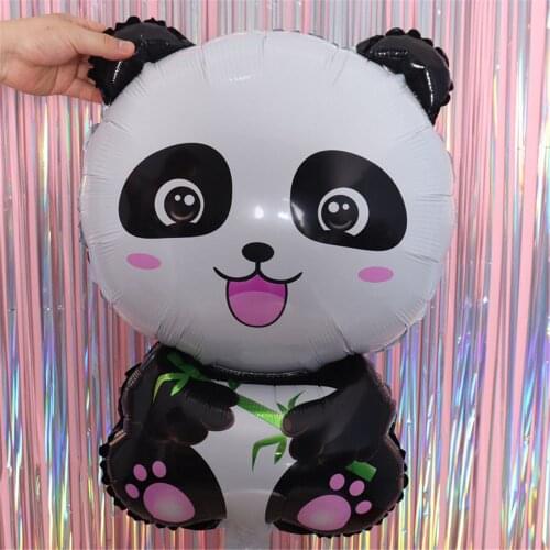 79*64cm Cute Panda Aluminum Balloons Helium Ball Foil Balloons Happy Birthday Baby Shower Kids Favors Christmas Decor Supplies