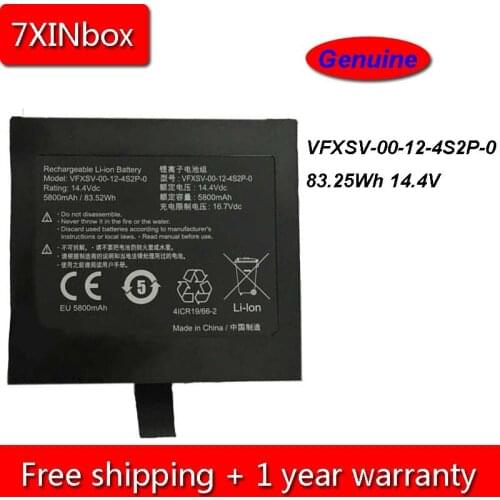 7XINbox 83.52Wh 5800mAh 14.4V Genuine VFXSV-00-12-4S2P-0 Laptop Battery For Getac VFXSV-0 4ICR19/66-2 Series