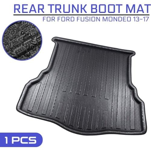 Car Floor Mat Carpet For Ford Fusion Mondeo 2013 2014 2015 2016 2017 Rear Trunk Anti-mud Cover