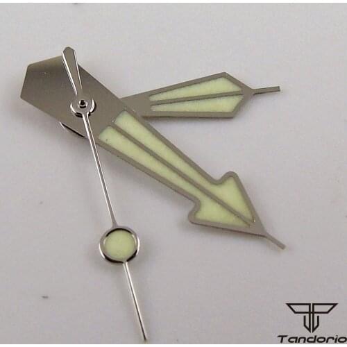 Silver/Rose Gold Watch Hand Needles Green Luminous fit NH35A NH36A 7S26 4R35 4R36 Movement