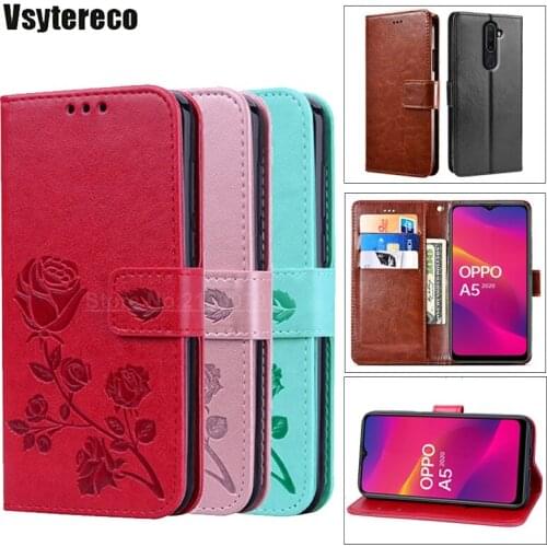 For OPPO A5 2020 A12E A9 2020 Case Leather Phone Case For Realmi Realme 5 6 Pro 5S 5i 6i 3 6Pro C2S Stand Case Flip Wallet Cover