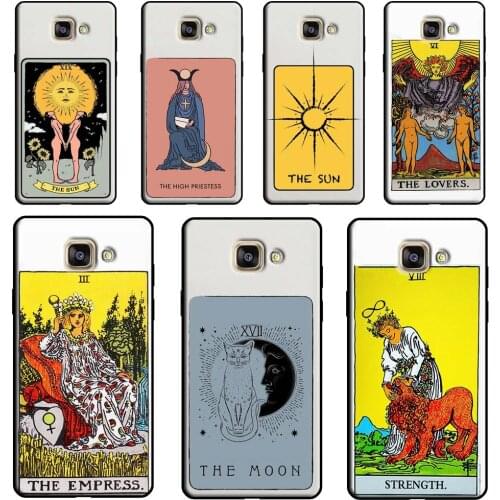 Tarot Card Astrology Sun Moon Lover Case For Samsung A9 A8 A6 A7 J8 2018 A3 A5 J4 J6 Plus J1 J3 J5 J7 2017 2016 Phone Cover