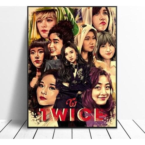 Twice Canvas Painting Art Print Poster Picture Wall Modern Minimalist Bedroom Living Room Decoration