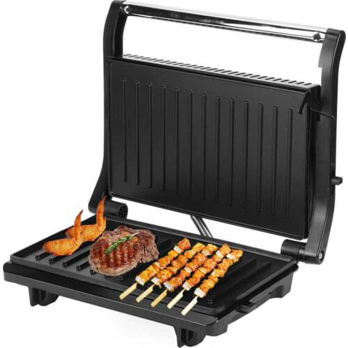 Electric BBQ Grill Machine Smokeless Barbecue Steak Grilled Pan Electric Hotplate Sandwich Maker Panini Breakfast Machine