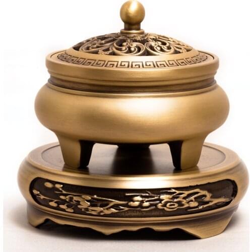 GY Incense Burner Pure Copper Agarwood and Incense Burner Sandalwood Soothing Spirit Incense Coil Decoration Incense Burner