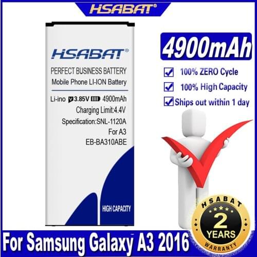 HSABAT 100% New 4600mAh EB-BA310ABE Battery for Samsung Galaxy A3 2016 Edition A310 A3100 A310F A5310 A310M A310Y