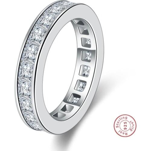 100% Real Natural Moissanite Ring for Women Fine Anillos De Bizuteria 925 Jewelry 18K Gold Ring with Box