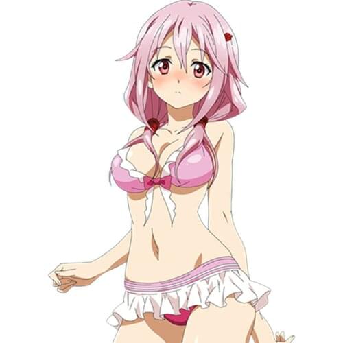Hot Selling Sexy Anime Car Styling Super Sexy Beauty Yuzuriha Inori Render JDM Anime Vinyl Decal Car Sticker Accessories