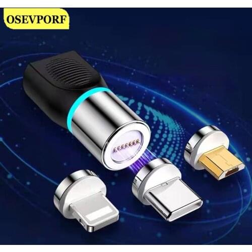 OSEVPORF Magnetic Micro USB Type C Adapter For Samsung S20 S7 Type-C Charger Cable Magnet Converters Connector For Xiaomi Mi 10