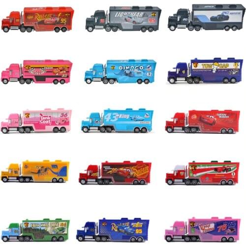 Disney Pixar Cars 3 Lightning McQueen Mack Uncle Truck 1:55 Diecast Model Car Toys For Childrens New Year Gift Birthday Gifts