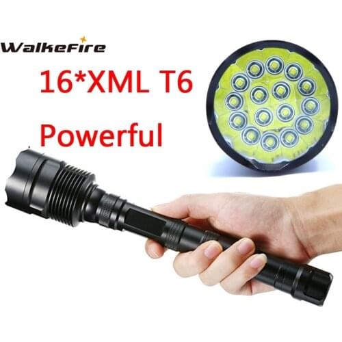 Powerful 32000 lumens 16T6 LED flash light 16*XM-L T6 LED Flashlight Torch Lamp Light For Hunting Camping cycling