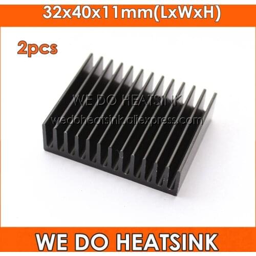 WE DO HEATSINK 2pcs 32x40x11mm Aluminum Cooler Heatsink Heat Sink Cooling