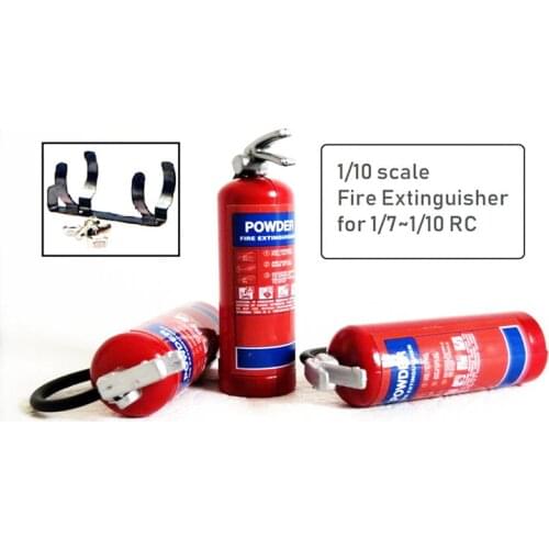 Fire Extinguisher Red 47mm with Metal Mount Accessory For 1/10 Axial SCX10 90048 Traxxas Trx-4 UDR RC Rock Crawler Car Parts