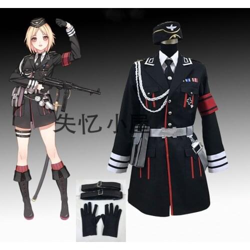 [Customized] Anime Girls Frontline MP40 Battle Uniform Dress Cosplay Costume Full Set Women Halloween Free Shipping 2020 New