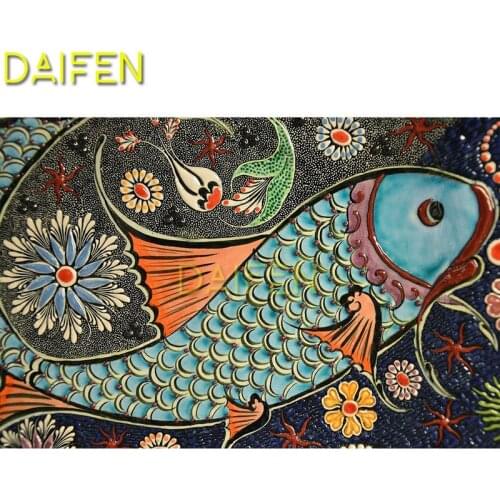 Full Round Diamond painting Cross stitch 5D DIY Diamond embroidery Full Square Diamond mosaic fish
