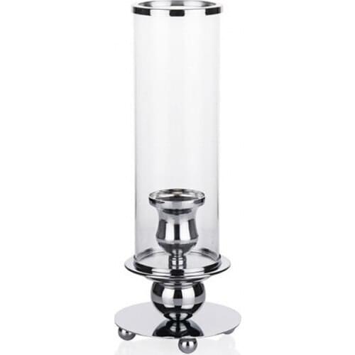 Porio Decorative Silver Candlesticks