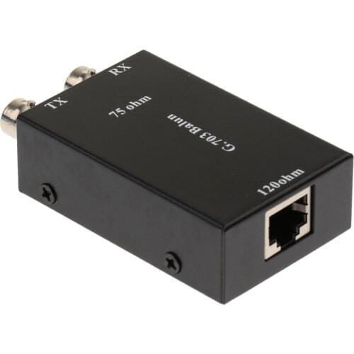 BNC to RJ45 Media Converter, Ethernet Video Balun Adapter (Pack of 1)