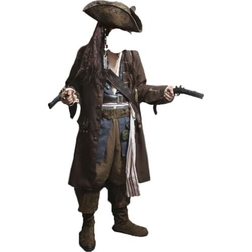 Caribbean Pirate Adult Men Grand Heritage Collection Deluxe costume Jack Sparrow luxury coat set