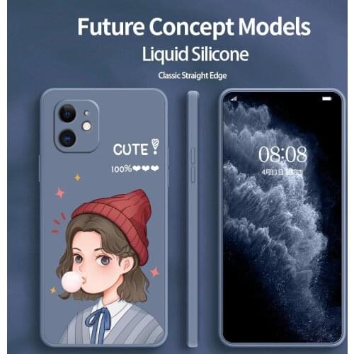 Cool Girl Phone Case For iPhone 12 11 Pro Max X XS XR XSMAX SE2020 8 8Plus 7 7Plus 6 6S Plus Silicone Cover