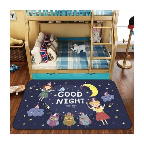 Nordic Fashion Cartoon Childrens Carpet Bedroom Full Shop Cute Baby Room Game Bed Blanket