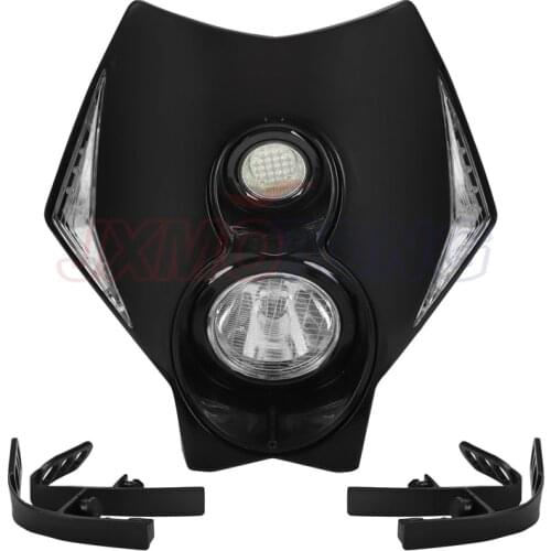 Motorcycle Dirt Bike Supermoto Universal LED Headlights Headlamp StreetFighter For EXC EXCF SX XC XCR XCW XCF SXF SXS MX