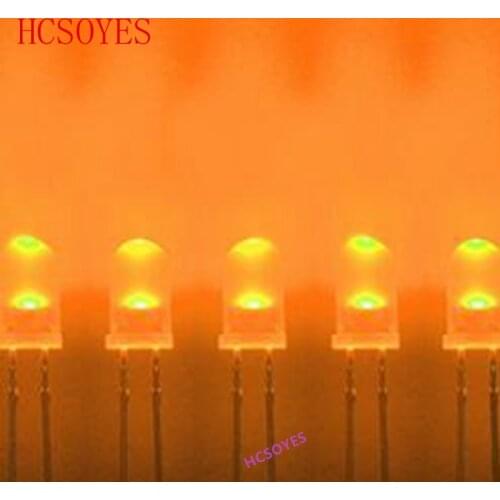 5mm In-line lamp beads LED F5 yellow hair yellow highlight short feet 5mm round head led light emitting diode