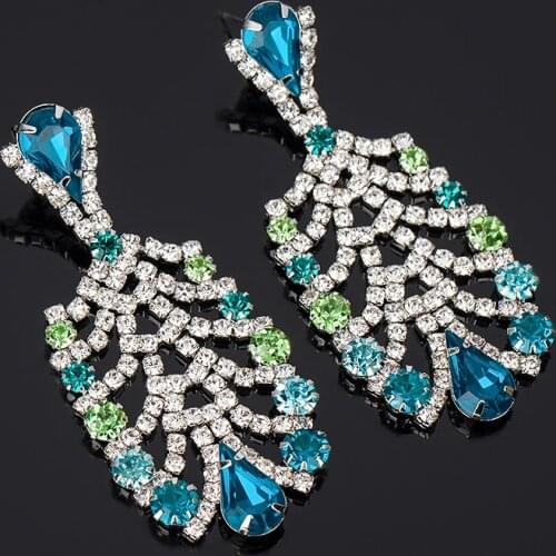 YFJEWE Womens Fashion Popular Mixed Color Rhinestone Earrings Vintage Bottle Shape Drop Earrings Wholesale #E055