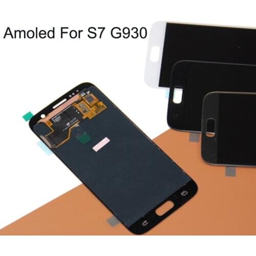Super LCD for Samsung GALAXY S7 G930 G930F LCD Display Touch Screen Digitizer Assembly white black gold