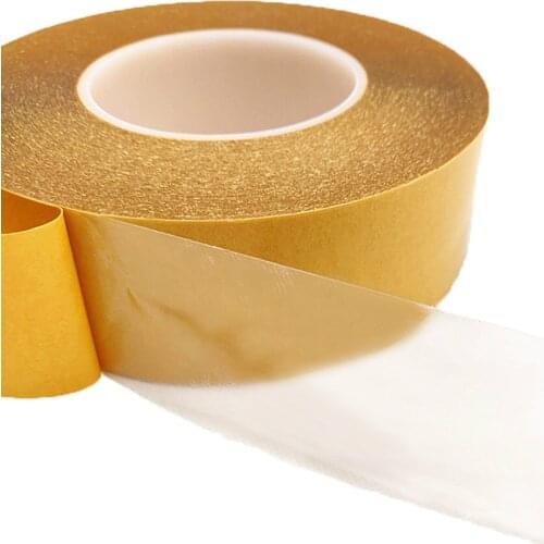 1PCS 100M/Roll PET Double Sided Super Sticky Adhesive Tape Heat Resistant 0.05mm Thick Transparent PET Strong Double-sided Tape