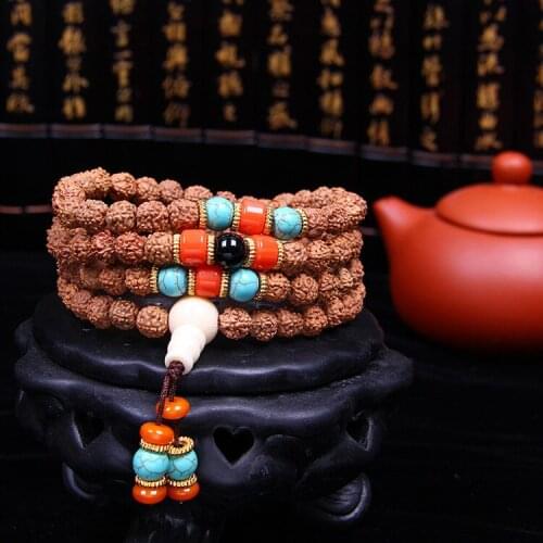 108 Natural Vajra Bodhi Bead Bracelets Men and Women Rosary Bracelets Multi-layer Bodhi Bracelets Wholesale