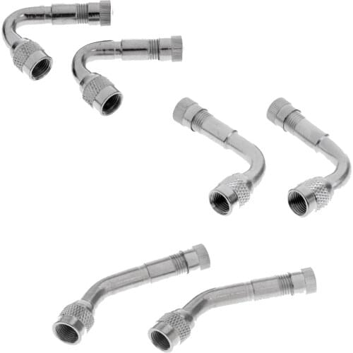 2 x Valve Stem Adapter 45, 90, 135 Degree Valve Extension Car Electrombile Tyre Valve Extender Bike Parts