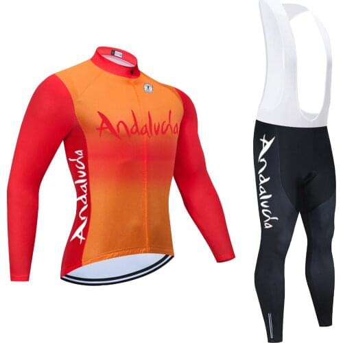 2021 TEAM Andalucia Cycling Clothing Bike Jersey 20D Pad Men Ropa Ciclismo Bicycle Summer Tshirt Cycling Jerseys Gel Bike