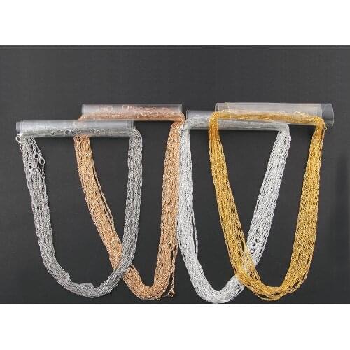 4 Styles Alloy Lobster Clasps Chains Making jewelry DIY fit Jewelry Handmade Necklace Bracelet Anklets 43cm