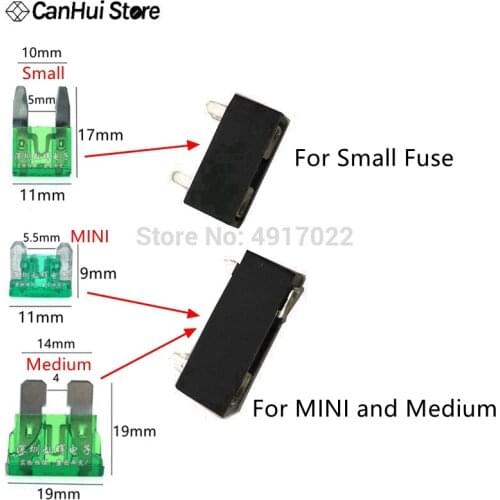 5pcs PCB Panel Mount Insurance Blocks Safety Terminals Medium Mini Micro Universal Car Fuse Holder 4pin Plastic Clip Fuse seat