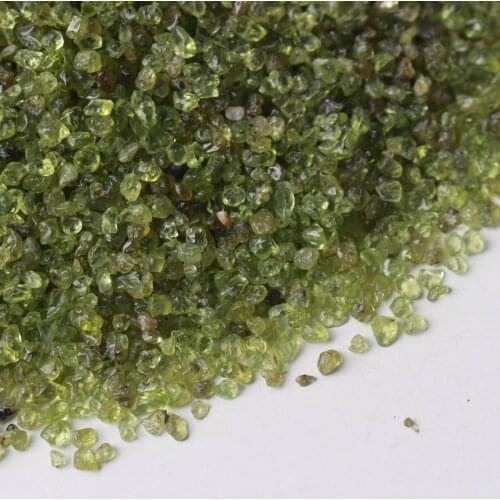 500g Green Peridot Crystal Gravel Polished Healing Decorative Stone