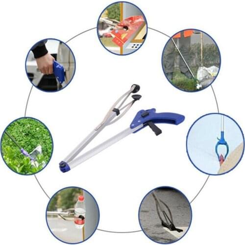 81cm Foldable Pick Up Garbage Gripper Grabber Reacher Reach Stick Reacher Grabber Reach Extend Extend Folding Grab Tools Up W4W5