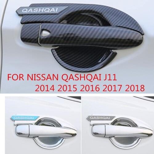 ABS chrome FOR QASHQAI J11 2014-2018 DOOR HANDLE COVER BOWL CUP CAP INSERT BEZEL FRAME STICKER TRIM CAR ACCESSORIES