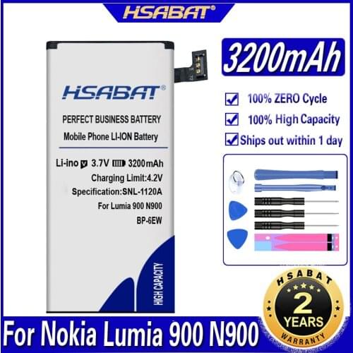 HSABAT 3200mAh BP-6EW Battery for Nokia Lumia 900 N900 Lumia900