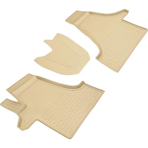 Volkswagen Transporter T5 Refref 4D Pool Designed Rubber Car Floor Mat 2003-2014 Beige