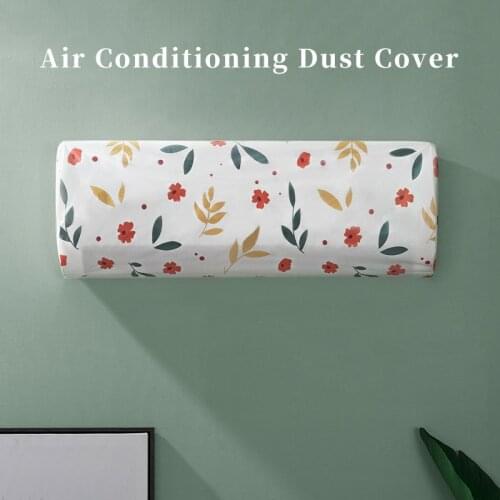 1 Piece Household Peva Waterproof Fresh Printing Dustproof Air Conditioner Cover Wall Mounted Protective Bags for Home Office
