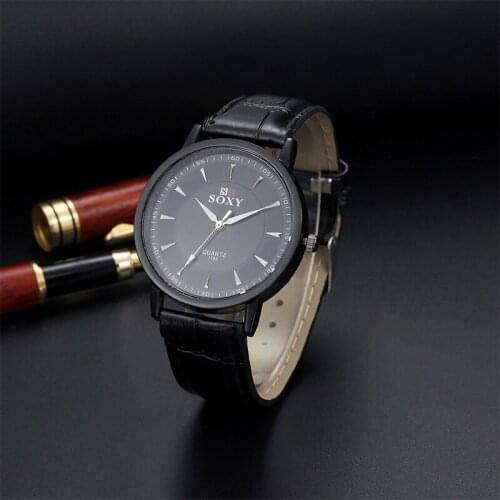 2021 New SOXY Luxury Brand Fashion Leather Men Quartz Analog Watches Casual Business Watches Men Watch Relogio Masculino