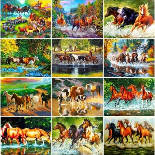 Evershine Full Square/Round Drill 5D DIY Diamond Painting Animal Diamond Embroidery Horse Cross Stitch Mosaic Sale Home Decor