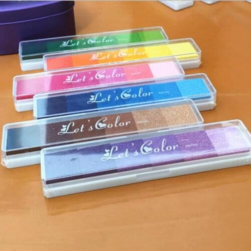 Gradient Colorful Scrapbooking Inkpad Stamps Inkpad Sealing Decoration Kids Fingerprint Stencil Ink Pad DIY Card Making Craft