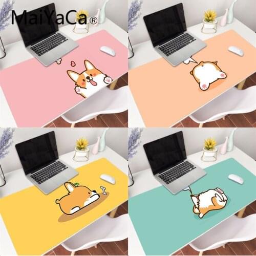 MaiYaCa Lovely Welsh Corgi Lovely Animal Kids Pad to Mouse Game Gaming Mouse Pad Large Deak Mat 700x300mm for overwatch/cs go