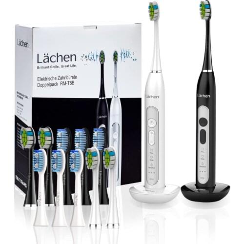 Lächen Electric Toothbrush fast-charging IPX7 sonic toothbrush handpieces 3 modes for Adults with travel bag with brushheads