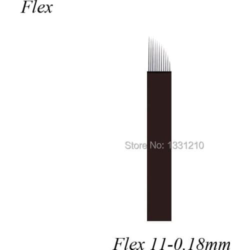 Lâminas Para Tebori Microblading Permanent Makeup 3D Eyebrow Tattoo Microblading Flex 11 Needles black 0.18mm For Tobori Pen