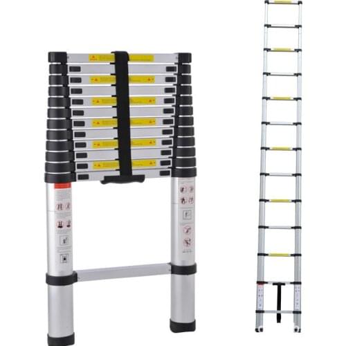 3Pcs Portable Telescopic Ladder With Joint 3.8m Thickening of Aluminum Alloy Folding Ladders multifunction A word of ladder