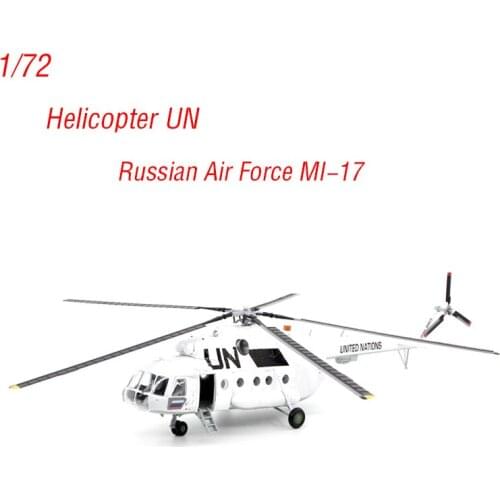 Diecast 1/72 Scale Russian Air Force MI-17 Hip-H Helicopter UN Aircraft Model Static Display Boy Toy Gift Static Collection