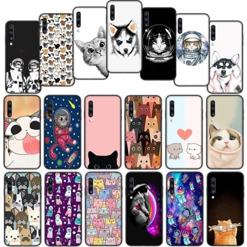 Cute Cat Dog Animal Soft Cover Case for Samsung Galaxy A10 A10S A20 A30 A20S A20E A30S A40 A40S A50 A50S A70 A70S