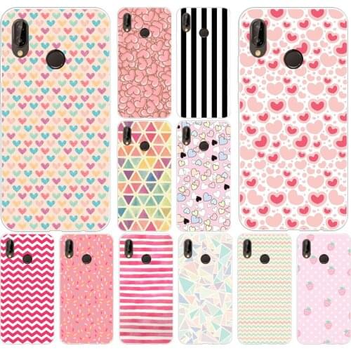 144H Stripes Princess Soft Silicone Tpu Cover Case for huawei p 20 lite pro y6 2017 mate 10 lite